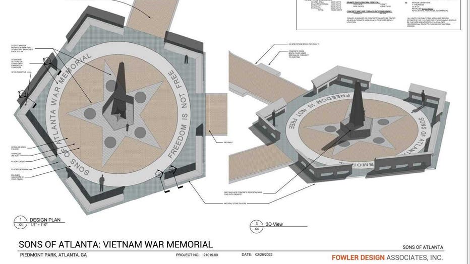 Plans for Atlanta's Vietnam Veterans Memorial