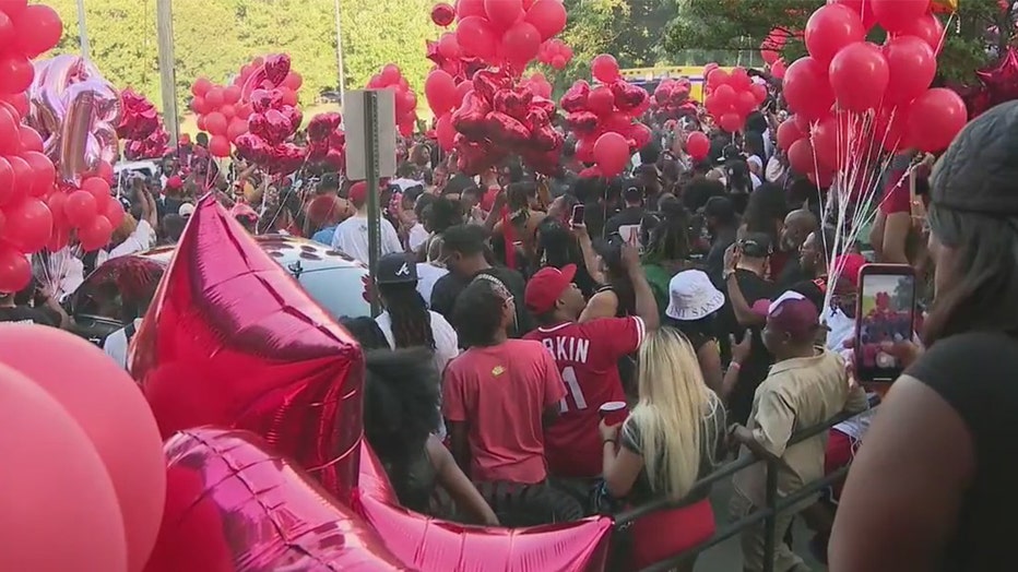 Hundreds gathered at Coan Park in Edgewood to remember Atlanta rapper Trouble on June 9, 2022.
