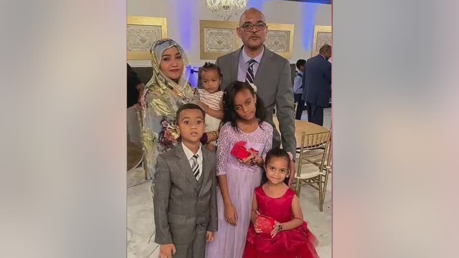 Abdul Elsayed poses with his wife and four children.