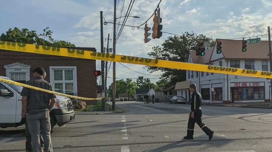 Chattanooga police investigate a deadly shooting near a bar on June 5, 2022.