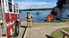 Man escapes dangerous sport boat fire on Lake Lanier