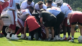 Bucs center Ryan Jensen suffers knee injury during training camp