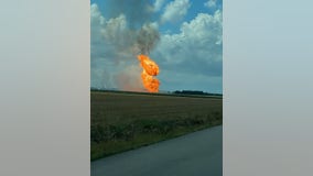 Fire out after natural gas line explosion in Fort Bend County