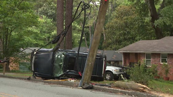 More than a thousand left without power after SUV barrels through power pole in Chamblee