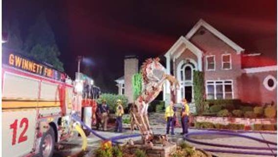 Back-deck grill fire spreads throughout home in Snellville gated community, officials say