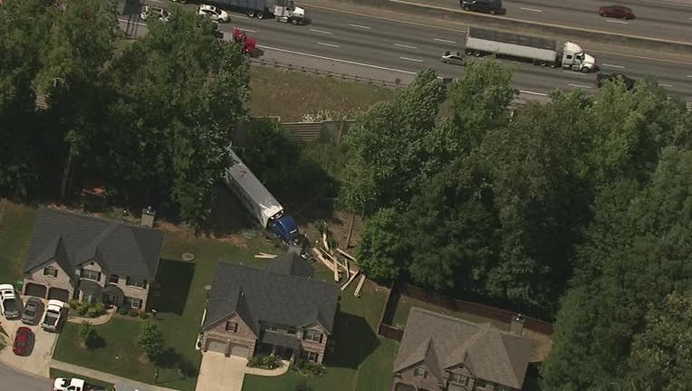 SKYFOX 5 flew over the scene of a crash near Wesley Chapel Road and Panola Road. 