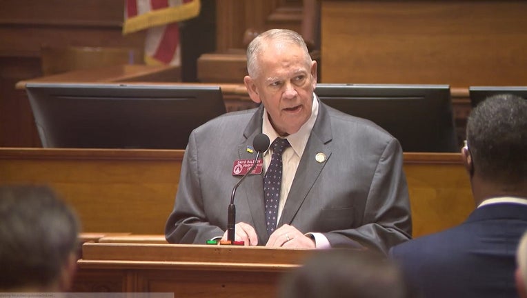 Georgia House Speaker David Ralston condemns Russia's invasion of the Ukraine on the chamber floor on March 9, 2022.