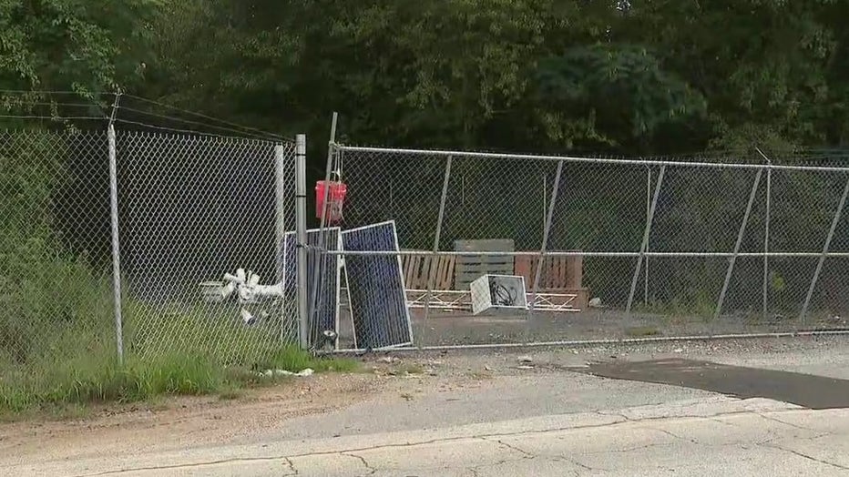 The front door of the so-called future house "Cope City" in DeKalb County