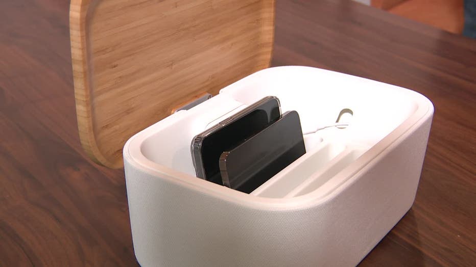 Aro recharges your devices while you step away and rewards you for reading, exercising, napping or talking.