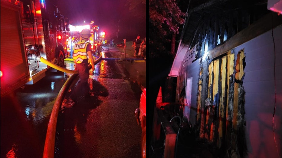 Gwinnett County fire investigators said discarded fireworks sparked fires that damaged two separate homes overnight.