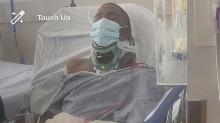 Dekwan Jackson after being struck by an employee at a store at Stonecrest Mall.