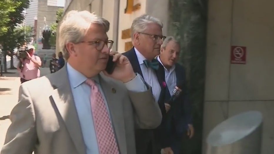 Gabe Sterling, Chief Operating Officer of the Georgia Secretary of State’s Office, enters the Fulton County Courthouse on June 15, 2022.