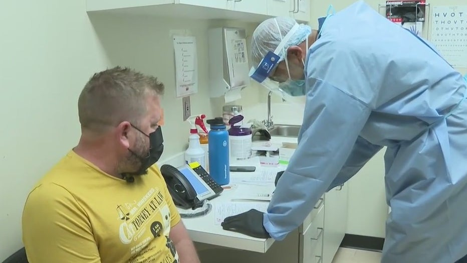 Scott Golden of East Atlanta Village was one of the lucky ones to receive a monkeypox vaccine during an event Friday in DeKalb County (FOX 5 Atlanta).