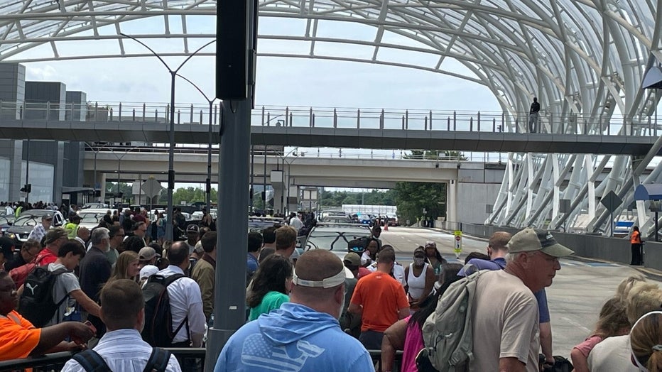 A FOX 5 viewer shared this photo of the disruption at Atlanta's airport on July 14, 2022.