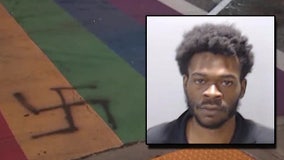 Man accused of spray-painting swastikas on Midtown rainbow crosswalks granted bond, officials say