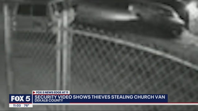 Thieves caught on camera stealing a van from church in DeKalb County