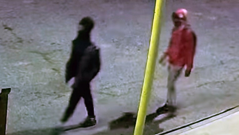 Surveillance video shows two people wanted for a shooting at a Bibb County car wash on June 14, 2022.