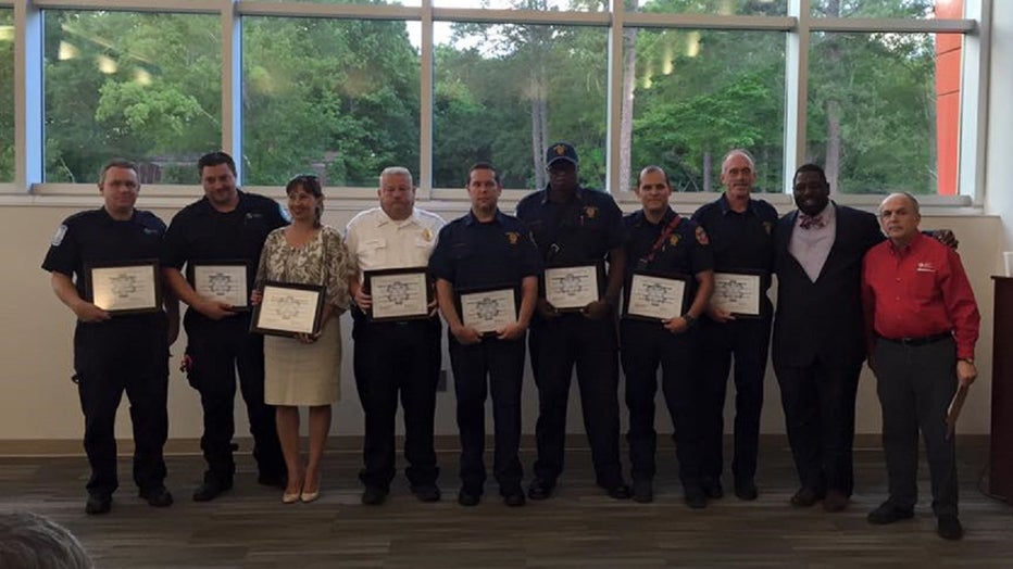 Union City Fire Sgt. Craig Underwood is honored with the Star of Life Diamond Awards on June 4, 2015.