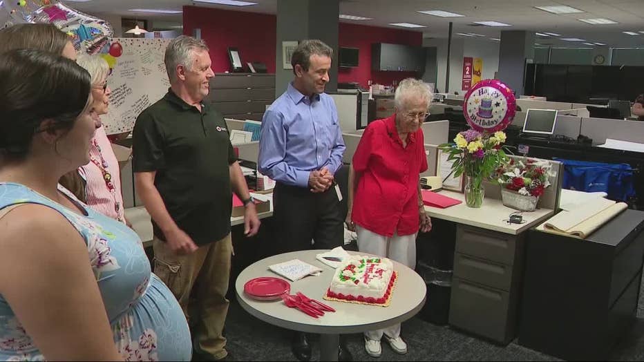Betty Grenig celebrates her 101st birthday in Arizona in 2022.