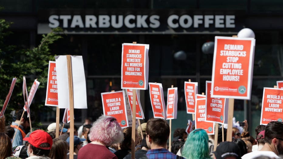 US-ECONOMY-UNION-STARBUCKS