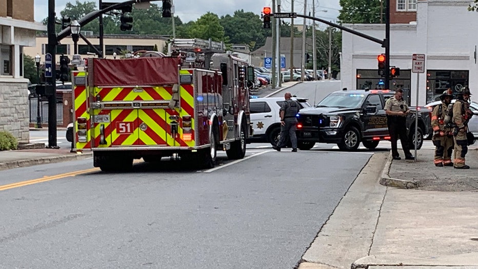 Some roads around the courthouse complex near the Marietta Square are closed.