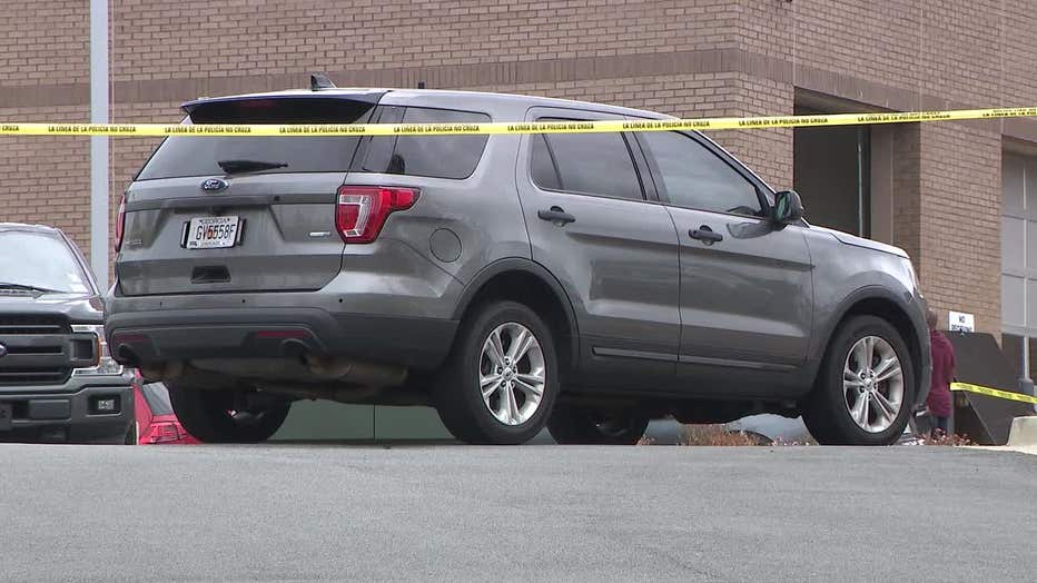 Canton police investigate a shooting at a car dealership on August 10, 2022.