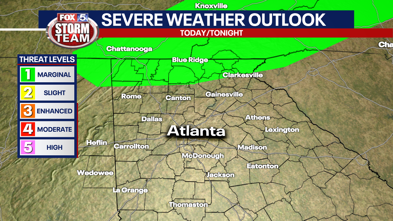 Strong to severe storms in possible Sunday afternoon, evening