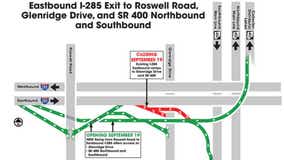 New I-285 eastbound exit ramps to Ga. 400, Glenridge Drive to open Sept. 19