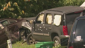 SUV with two boys inside crashes into DeKalb home after gunmen open fire on car, police say