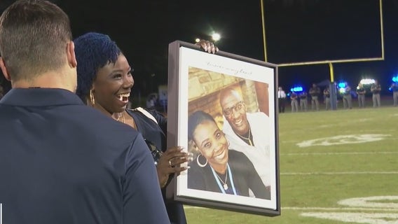 Fallen Fairburn officer honored during high school football game