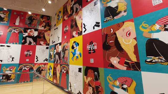 Eye-'pop'-ing murals on display inside World of Coca-Cola