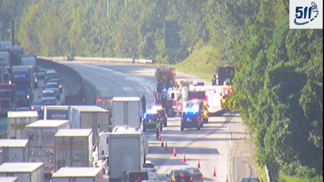Lanes closed near vehicle fire on I-285 south, officials say