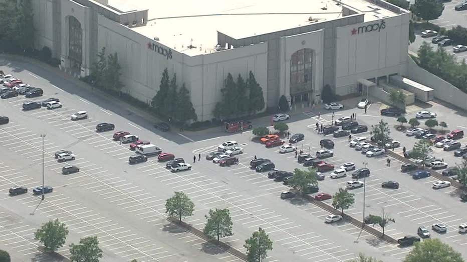 Police investigating outside Macy's store at Mall of Georgia in Gwinnett County on Sept. 2.