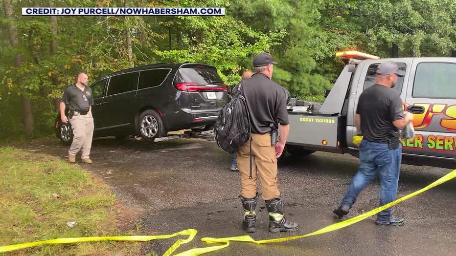 A wrecker service took the car to the Habersham County Sheriff's Office.