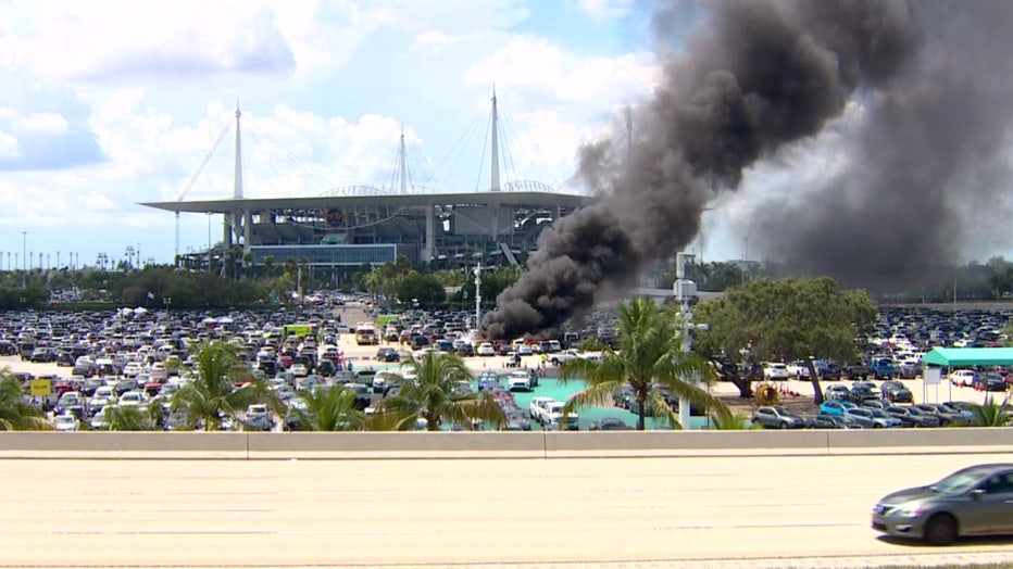 tailgate parties in the car park at sun life stadium miami florida usa  Stock Photo - Alamy