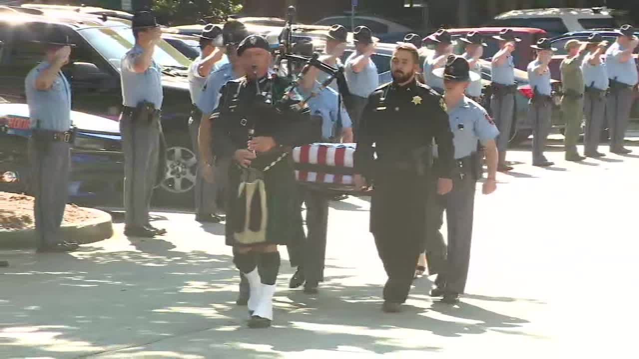 Georgia State Patrol K-9 killed in line of duty laid to rest