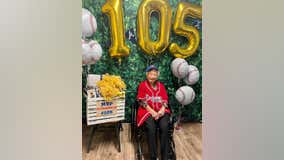 Longtime Atlanta Braves fan celebrates 105th birthday