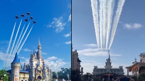 WATCH: U.S. Air Force Thunderbirds fly over Disney World, delighting parkgoers