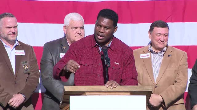 Herschel Walker campaigns at GOP rally in Macon