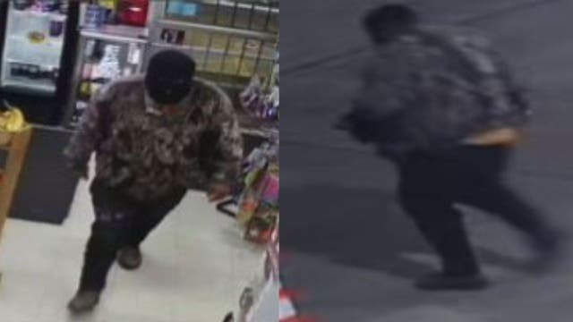 Deputies search for suspect in armed robbery at gas station