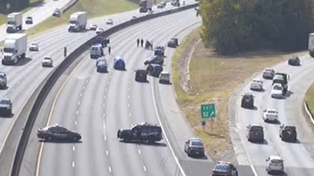 Driver on I-285 west found dead in crashed car following shooting, police say