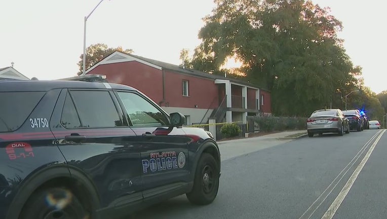 Atlanta police investigate a child shot at a Edgewood neighborhood apartment complex on Oct. 27, 2022.
