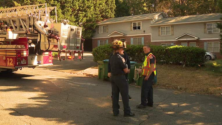 Firefighters headed to the scene after receiving a call from a neighbor at 8:53 a.m. The caller said they saw smoke coming out of the windows and roof of an apartment on Spruce Circle.