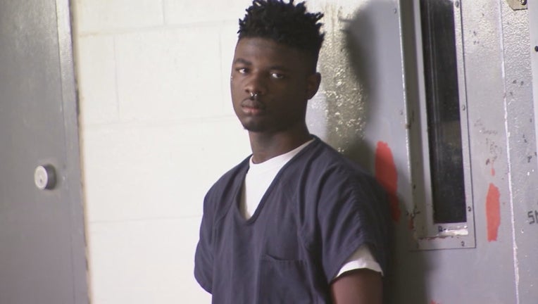 Jayden Myrick in Fulton County Jail in 2018.