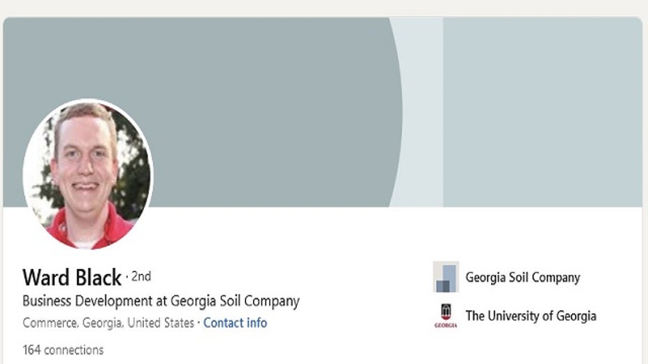 The LinkedIn page for Commissioner Black's son Ward. He works in the soil amendment business, but on the "dry" side, not the liquid version that is causing so much consternation across Georgia.