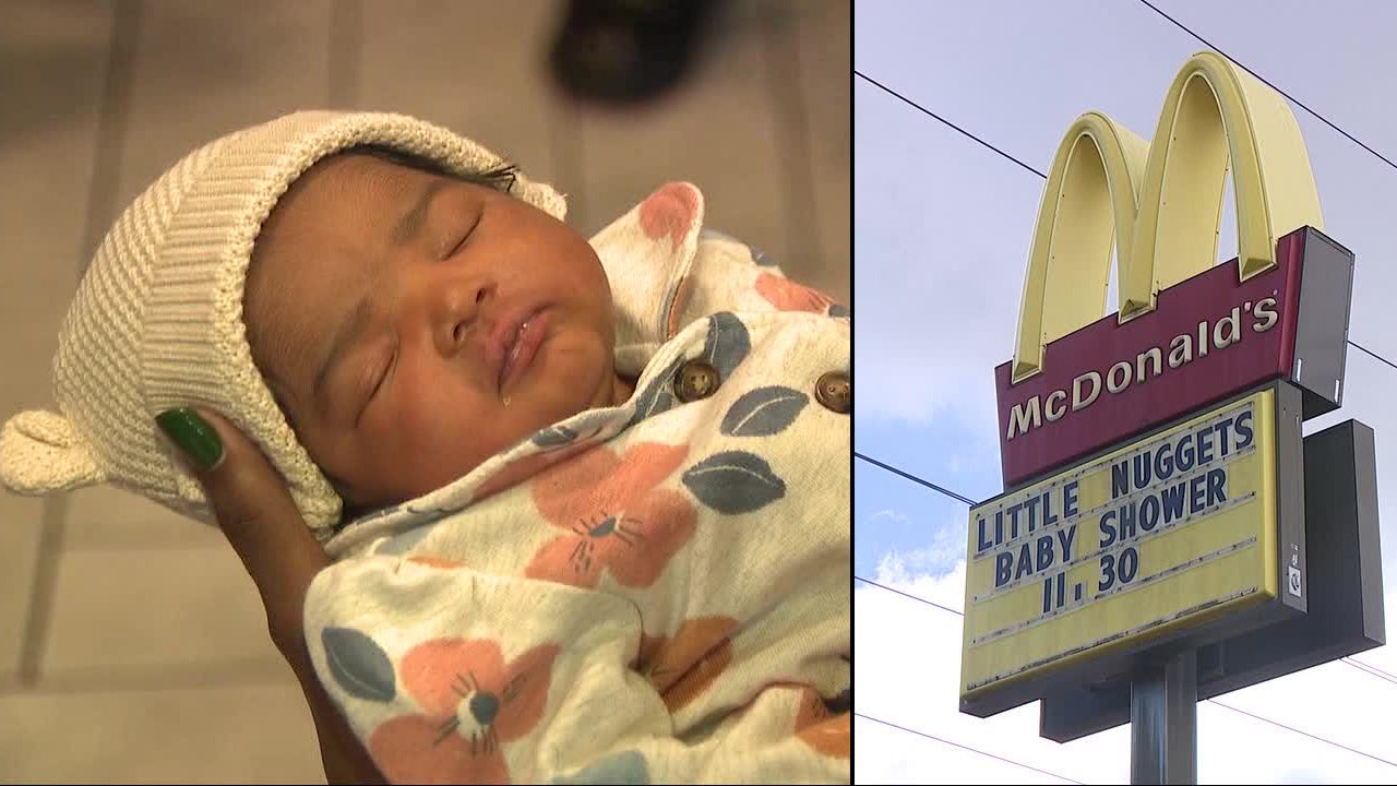 Atlanta McDonald’s throws shower for baby born in bathroom