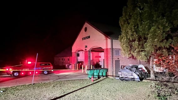 Out-of-control vehicle crashes into Cherokee County fire station, transformer