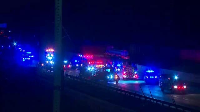I-285 lanes shut down after crash involving police officer