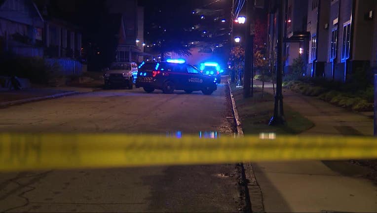 Police investigate a shooting in the Sweet Auburn neighborhood on Nov. 6, 2022.