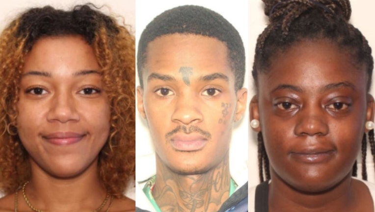 From left to right, Dimarie Ayanna Coulter, Joseph Kimber, and Lashonda Lay